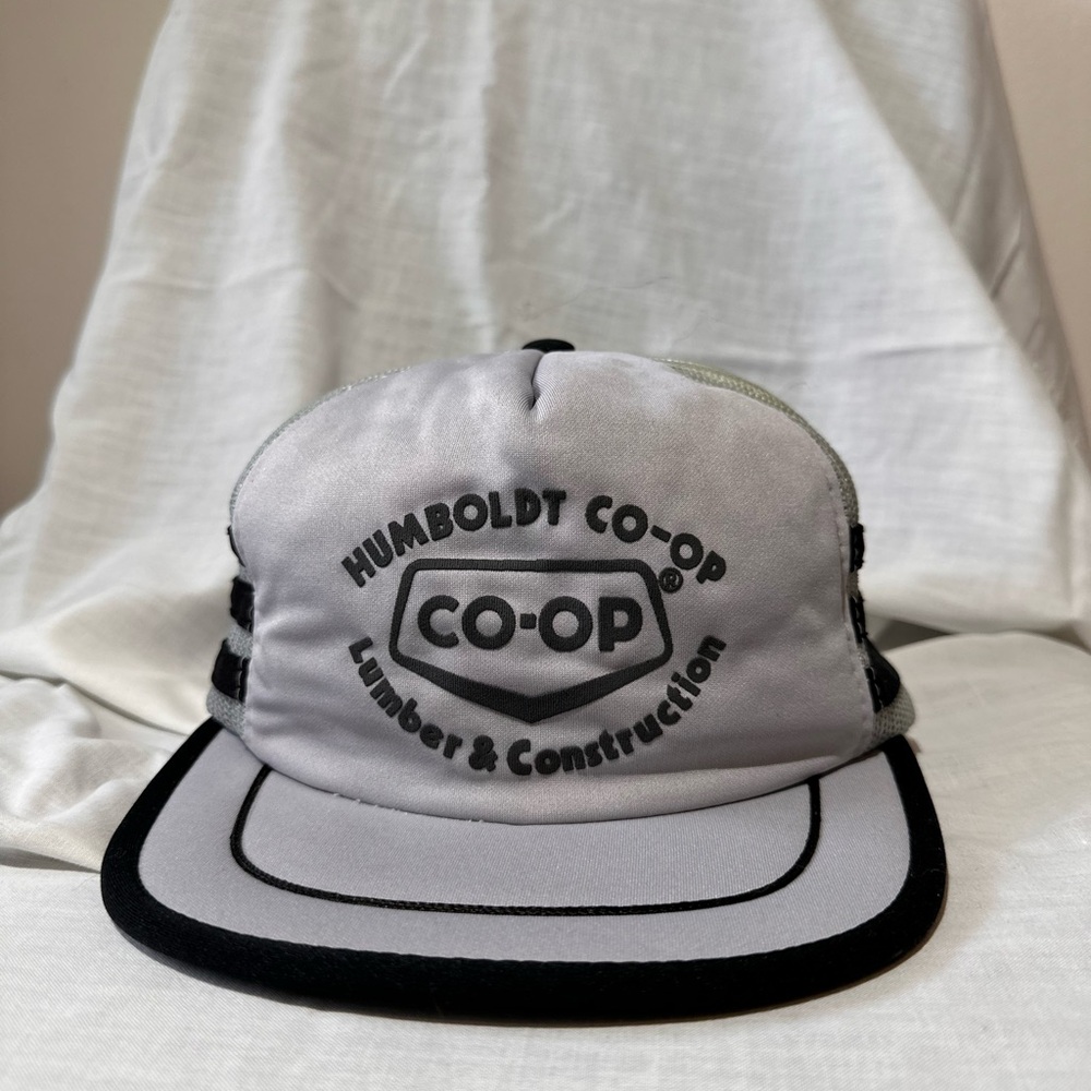 Vintage Humboldt Co-Op Gray and Black Trucker Hat